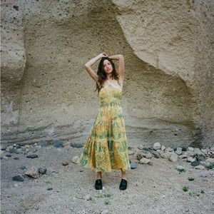 Zara Paisley Printed Halterneck Cross Low Back Strap Maxi Dress NWT